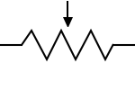 Simbol potensiometer standar ANSI