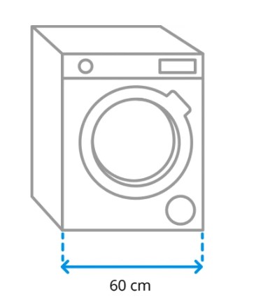 Ukuran lebar mesin cuci