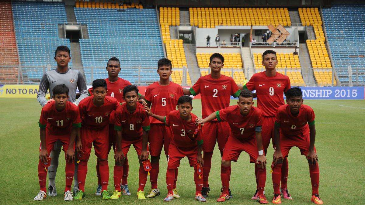 Laga Timnas U-16 Indonesia melawan Singapura