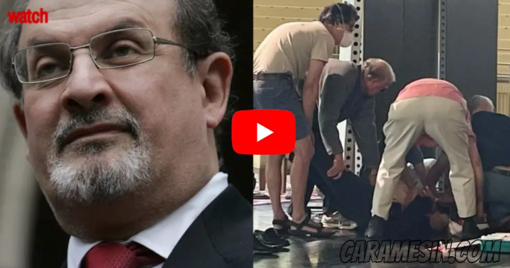 (Watch) Salman Rushdie가 뉴욕에서 공개 강연을 하던 중 칼에 찔린 무서운 비디오