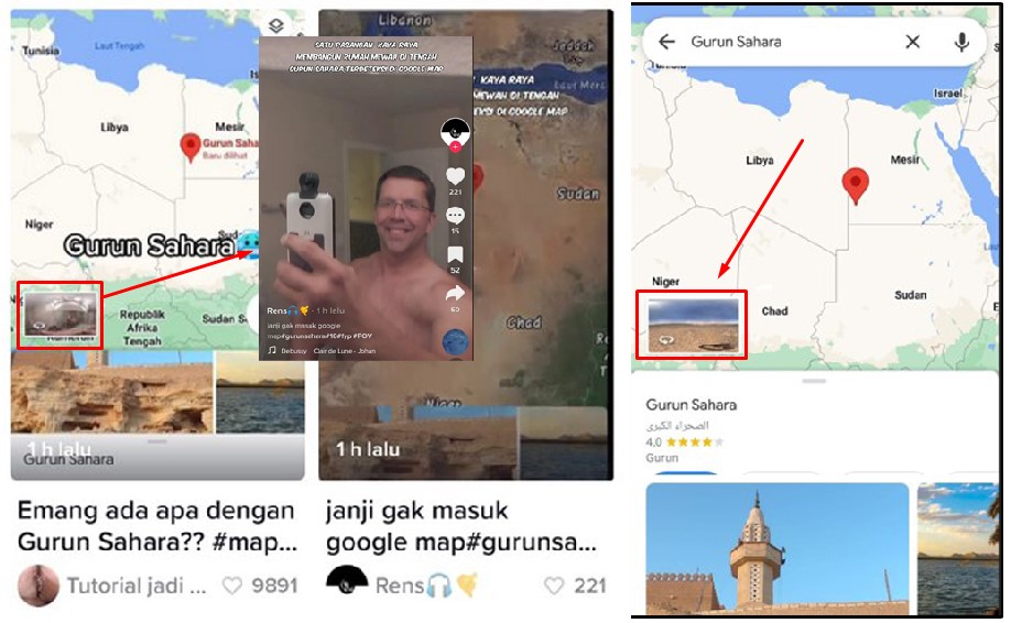 Foto Gurun Sahara di Google Maps Viral TikTok
