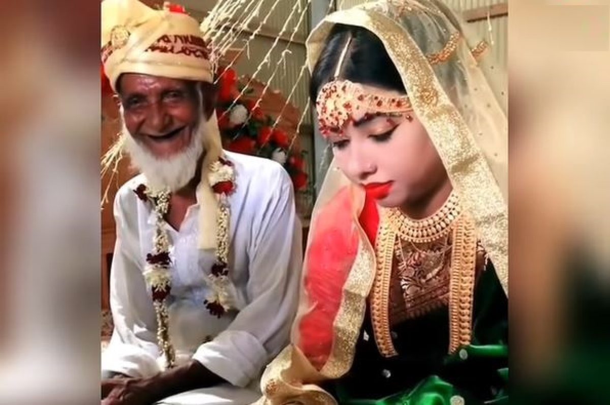  Information Bride Groom Video Viral: Elderly man got married to 25 year old girl, see how was the reaction of the bride