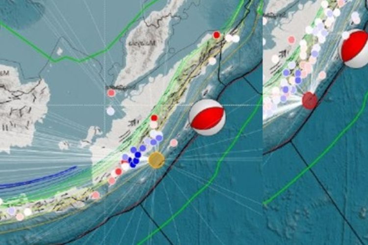 Titik Pusat Gempa Bumi Bayah Lebak Banten Hari Ini