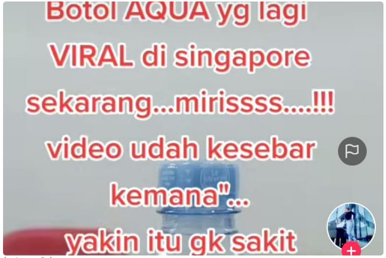 Video 1 Menit 39 Detik, LINK Botol Aqua TKW Singapura Viral No Sensor