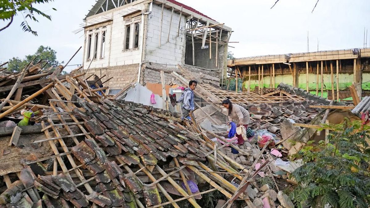 Gempa Bumi Cianjur Puluhan Rumah Rusak Parah